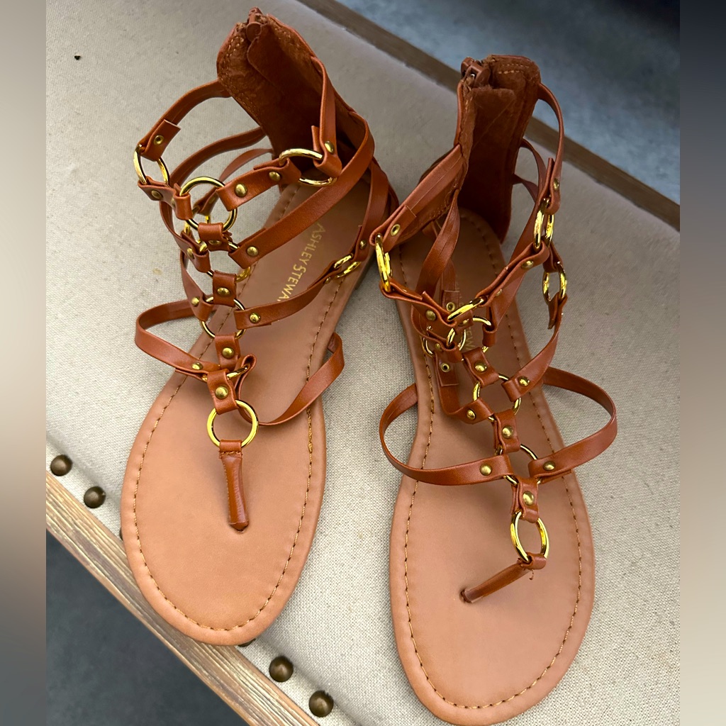Ashley Stewart Gladiator Sandals 8w Brand New Never Worn
